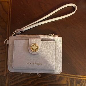 Nanette Lenore Gray Wristlet with Gold Details